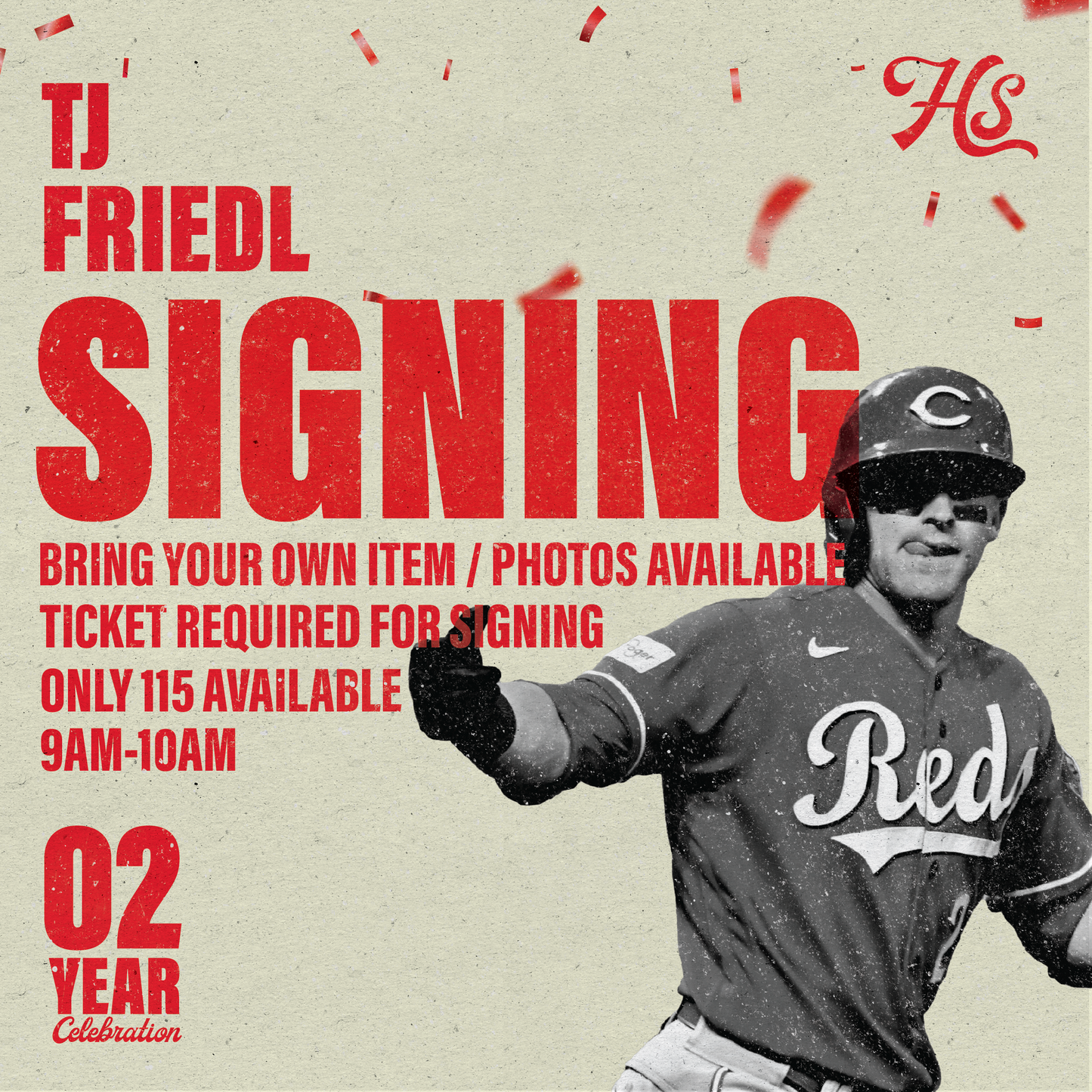 TJ Friedl - In Shop Autograph Signing